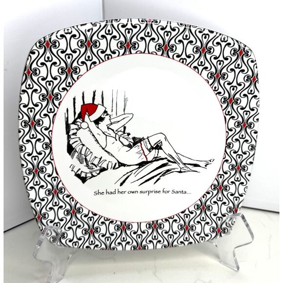 PTS International Santa's Babes Fine China 222 Fifth Dishwasher Microwave Sage - Picture 1 of 3